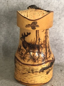 Holz Bier Stein Elch Kiefer Wildtiere Birke Scharnier Deckel Wald Mann Höhle - Bild 1 von 11