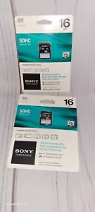 2 SONY SDHC - Memory Card - 16GB - camera camcorder SDXC - Picture 1 of 12