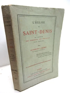CHANOINE JAQUEMET L'EGLISE DE SAINT-DENIS CRYPTE TOMBEAUX CHAPELLES 1867 Plan - Picture 1 of 6