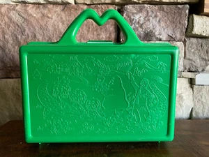 Vintage McDonald's Green Plastic Lunch Box Pencil Box with Handles 1988 - Picture 1 of 7
