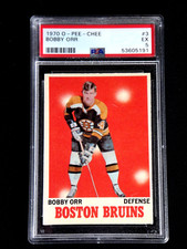 BOBBY ORR 1970 O-PEE-CHEE  HOCKEY CARD #3 PSA 5 EXCELLENT ORIGINAL BOSTON BRUINS