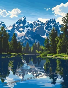 Grand Teton National Park, Wyoming Jenny Lake Giclée stampa artistica 8,5 x 11 pollici - Foto 1 di 2