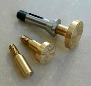 3 Brass Wax Chucks with Steel Adaptor for 8mm Watchmaker Lathe - Picture 1 of 1