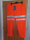 Ballyclare size Approx 44"  Orange Viz Cargo Work trousers 