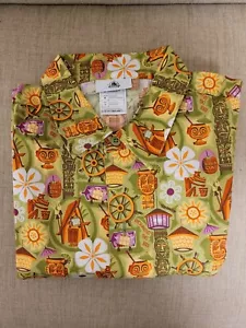 Disney Trader Sams Enchanted Tiki Bar SHAG Hawaiian Camp Button Shirt NWT Size S - Picture 1 of 1