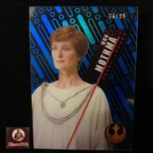 2016 Star Wars High Tek Form Pattern 1 Blue Rainbow Foil SW-18 Mon Mothma 36/99 - Picture 1 of 3