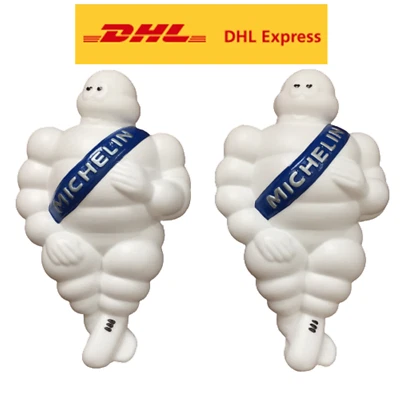 michelin man bibendum figure 10"x 2 doll blue truck decorate advertise tire - Image 1 of 4