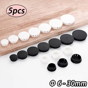 5x Blanking Caps Round Domed Grommet Plastic Plugs Tube Inserts 6mm - 30mm - Picture 1 of 5