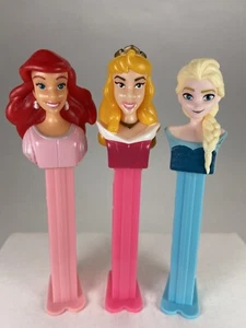 Dispensadores PEZ Disney Princesa Ariel Sirenita Aurora Bella Durmiente Elsa - Imagen 1 de 8