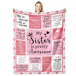 Sister Birthday Gifts Sister Blanket Gifts from Sister Throw Blanket Big Sist... - Picture 1 of 9