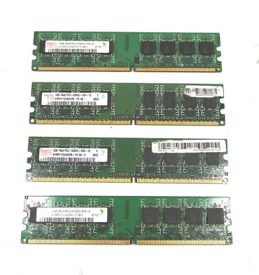 4GB - Lot of 4  HYNIX HYMP512U64CP8-Y5 1GB DDR2 667MHz PC2-5300 Memory - Image 1 of 4