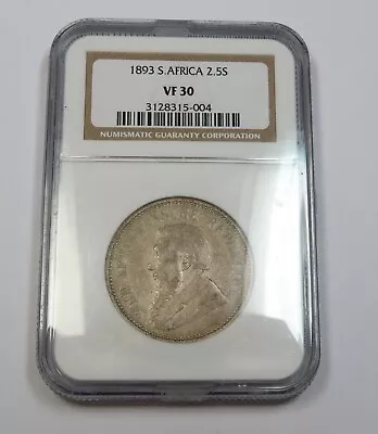 1893 NGC VF30 | SOUTH AFRICA - 2 1/2 Shillings Coin #40204A - Image 1 of 2