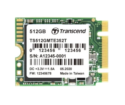 512GB Transcend MTE352T M.2 PCIe NVMe Gen3x2 2230 Internal SSD - Image 1 of 3