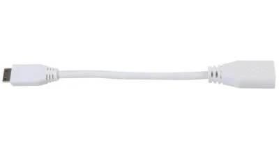 Mini HDMI Male to HDMI Female Cable Adaptor, 100mm White SC0726 - Изображение 1 из 2