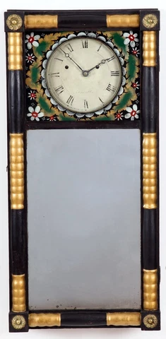 Abiel Chandler Rat Trap Striking Weight Driven New Hampshire Mirror Clock Cover