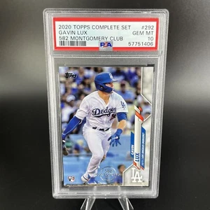 GAVIN LUX 2020 Topps Complete Set 292 582 Montgomery Club RC PSA 10 GEM MINT - Picture 1 of 2