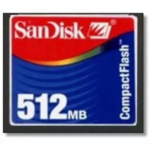 Vintage SanDisk 512 MB CompactFlash Memory Card (SDCFB-512-768) - Picture 1 of 1