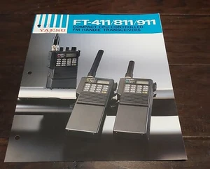 YAESU FT-411/811/911 Compact CPU-Controlled FM Handie Transceivers Brochure - Afbeelding 1 van 2