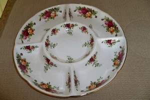 Royal Albert Old Country Roses 12" Crudite 5 Part Divided Dish Party Tray - Picture 1 of 3