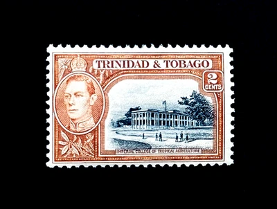 TRINIDAD & TOBAGO Stamp - 1938 King George VI Pictorial 2c Sn 51 MLH r65 - Image 1 of 2