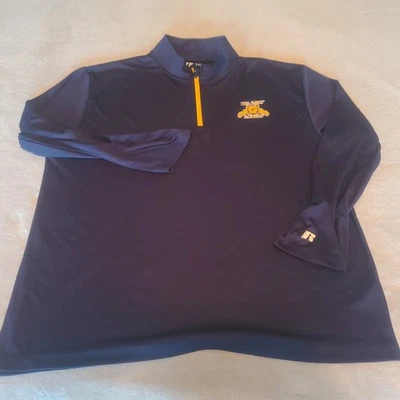 North Carolina A&T Aggies Mens Extra Large Navy Blue Pullover 3/4 Zip Shirt - Image 1 of 4