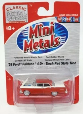 Classic Metal Works 30193 HO Mini Metals Torch Red 1959 Ford Fairlane 4-Dr Car - Image 1 of 2