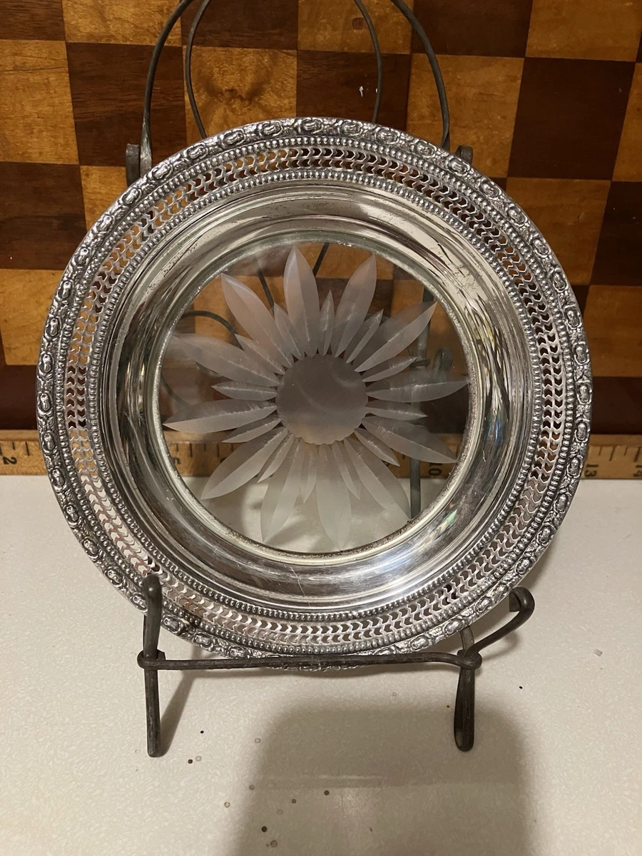 FRANK M. WHITING】 【純銀/ガラス】コースター 5個組 FRANK M