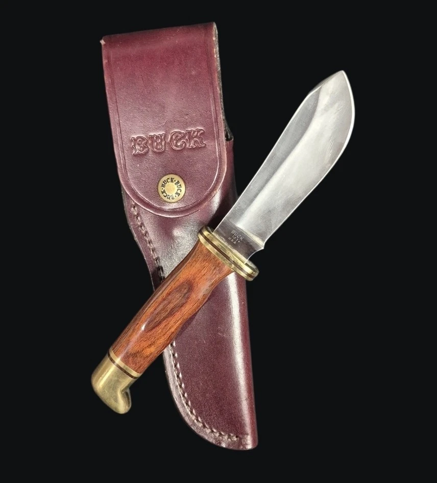 Cuchillo Buck 103 Skinner Heritage pomo protector de latón 1991 excelente Foto 1 de 4