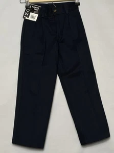 Boy's NWT Izod Pleated Chino Pants Navy Blue Size 5 Slim - Picture 1 of 6