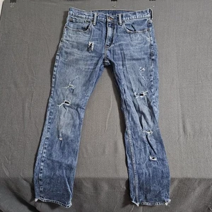 Levis 34x32 511 Distressed Blue Jeans - Picture 1 of 14
