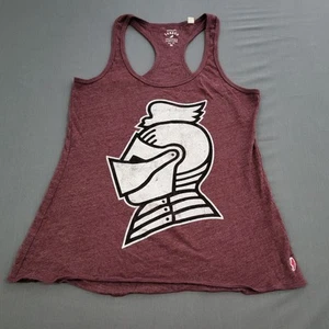 Maglia Lega Donna Media M Senza Maniche Tank Cavaliere Armatura Pullover Tessuto Rosso - Foto 1 di 12