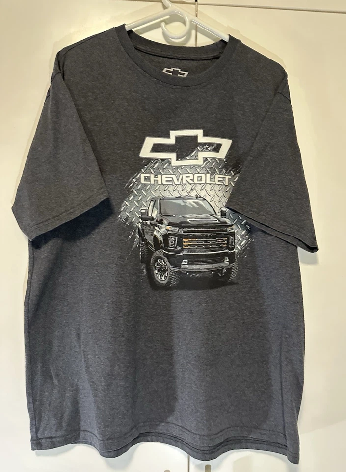 Camiseta para hombre Chevrolet Chevy Silverado negra camioneta pick up gris oscuro XL Foto 1 de 4