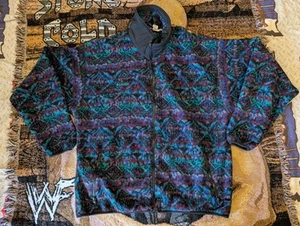 Vintage Columbia Full Zip Fleece Pullover Aztec XL Made in USA 90s - Picture 1 of 22