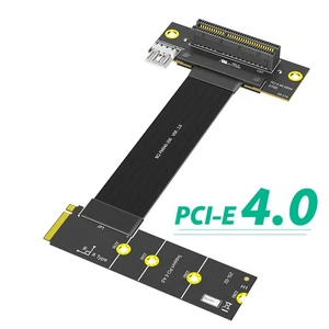 M.2 Key M 4.0 to PCI-e 4.0 4X Adapter Card Extension Cable(Right Direction) - Picture 1 of 6