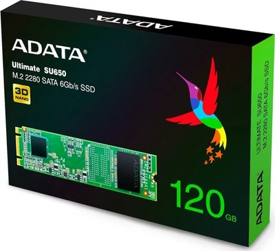 ADATA Ultimate SU650 M.2 2280 128GB SSD 3D NAND Flash,  pin layout B+M key - Image 1 of 2