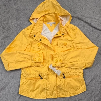 Chaqueta anorak con capucha amarilla para mujer Tommy Hilfiger talla mediana nueva con etiquetas Foto 1 de 4