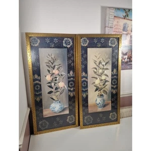 Paar Serge Bender gerahmte Kunstdrucke - getopfter Orangenbaum & Zitronenbaum (96×45 cm) - Bild 1 von 13