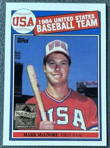 MARK McGWIRE USA 1985 TOPPS #401 1999 TOPPS COMMEMORATIVE REPRINT - Picture 1 of 2