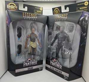 2 figuras Marvel Studios Legacy Collection Legends Series Black Panther y Shuri - Imagen 1 de 4