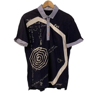 Auth Desigual - Dark Navy White Blue Men's Polo Shirt - Picture 1 of 8