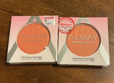 ALMAY Healthy Hue BLUSH #200 So Peachy HypoAllergenic 0.17 Oz Lot Of 2 NIB - Image 1 of 4