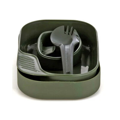 7pc Wildo Camp-A-Box Complete Camping Utensils/Bowl/Plate/Cup Dinner Set Olive - image 1 of 2