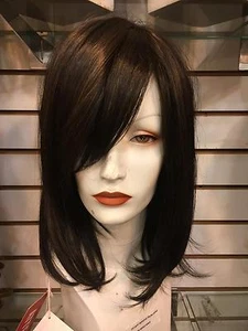 SIN CITY WIGS KENZIE BY NORIKO IN DARK CHOCOLATE MONOFILAMENT TOP SLEEK SEXY - Picture 1 of 2