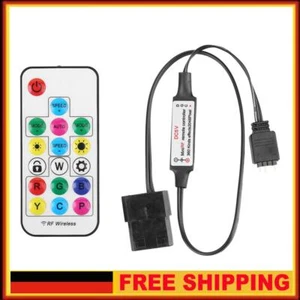 Fernbedienung für RGB-LED-Streifen, 5 V, 2,4 G, 17 Tasten, für PC-Gehäuse (3-pol - Bild 1 von 12