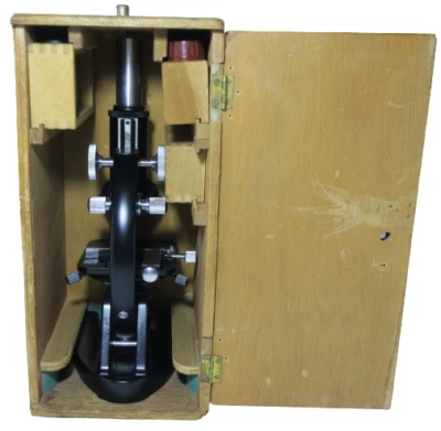 Microscopio Lafayette 99-7134WX 25x-1500x con estuche de madera y accesorios Japón raro Foto 1 de 4