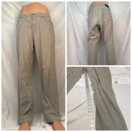 Alberto Pants Beige Khakis Cotton Elastane Flat LNWOT YGI RE2446