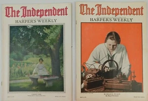 The Independent Harpers Weekly May 5th & 12th, 1917 WWI Garden Time Army Navy - Picture 1 of 12