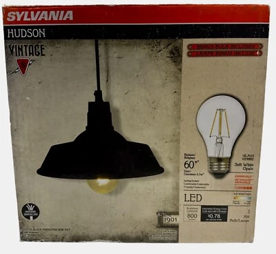 Aplique SYLVANIA Easton lámpara vintage, montaje empotrado, bombilla A19 incluida Foto 1 de 4