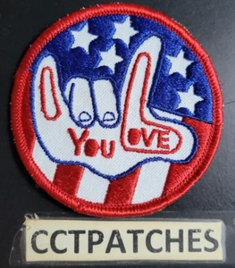 YOU LOVE ANMERICAN FLAG PATCH - Picture 1 of 2