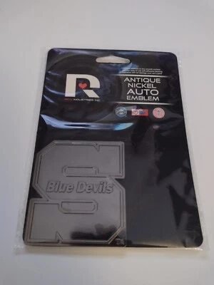 University of Wisconsin STOUT - Blue Devils "Metal Auto Emblem". NEW & SEALED. - Image 1 of 2